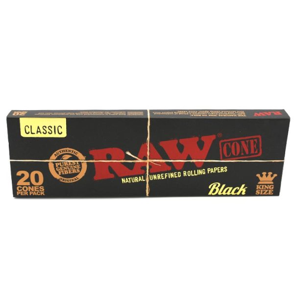 Großhandel RAW Black PreRolled Cones King Size 20er Pack