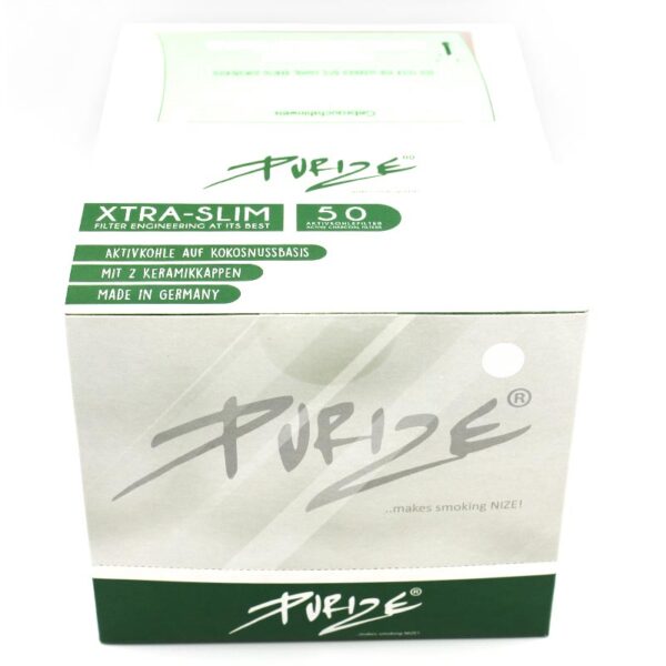 20er VE x 50 PURIZE XTRA Slim Size Aktivkohlefilter Weiß